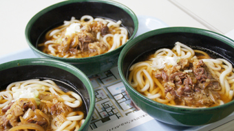 Halal Beef Udon, the most popular at the tasting event