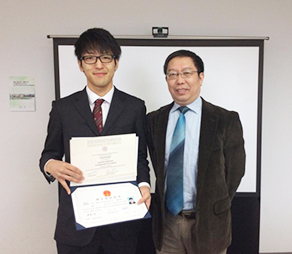 Ryosuke Fuji and his THU academic advisor Professor Wang Zhao