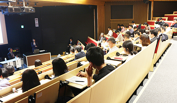 Audience attentively listening to lectures