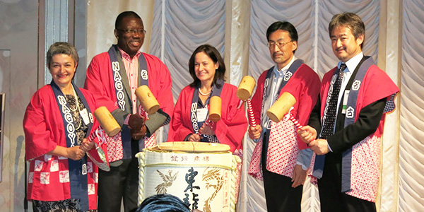 Opening ceremony of banquet with past, current, and incoming presidents