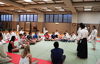 Martial arts (aikido) demonstration and practice with the Tokyo Tech Aikido Club