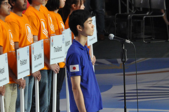 Kosuke Tani at the opening ceremony