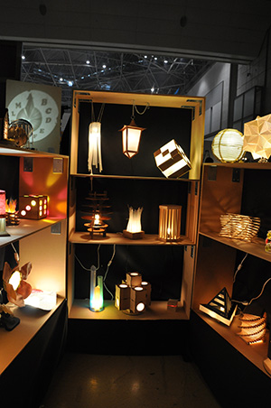 Displaying their works at the Design Festival held at Tokyo Big Sight