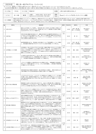 環境科学コース チラシ 裏