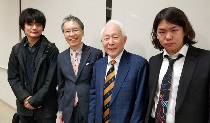 左から栗原壱成さん（ヴァイオリン）、高浜和英さん（ピアノ）、北村英治さん（クラリネット）、平塚太一さん（ピアノ、企画）