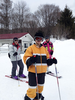 弓道部の友達とスキー