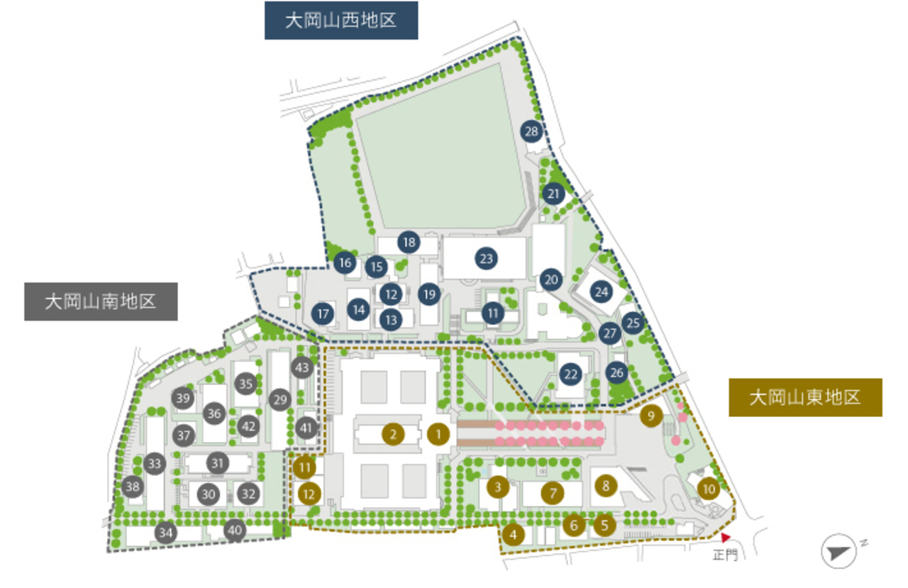 大岡山東 西 南地区 大岡山キャンパスマップ アクセス 東京工業大学