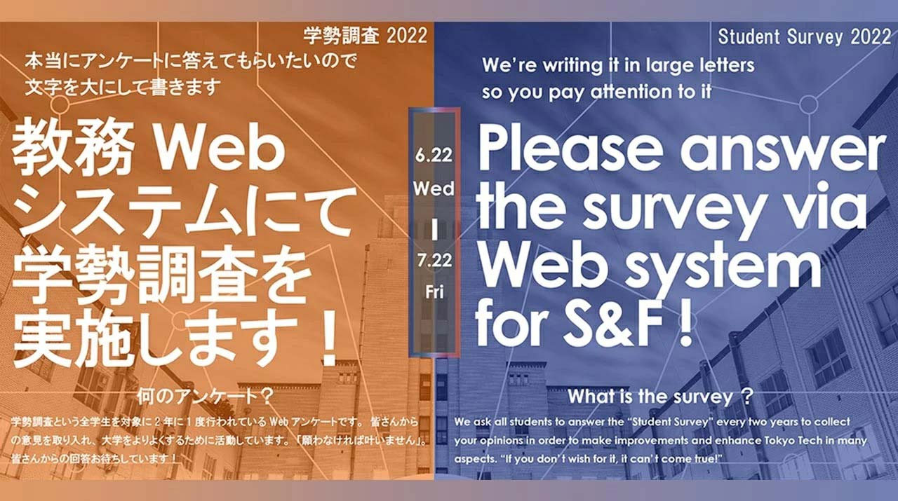 改善・改革へ、学生の声を大学に届ける「学勢調査2022」を実施中