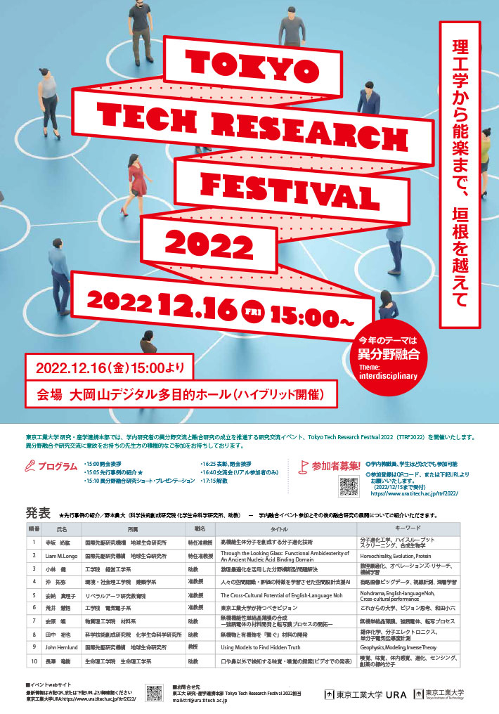 Tokyo Tech Research Festival 2022 (TTRF2022) Flyer