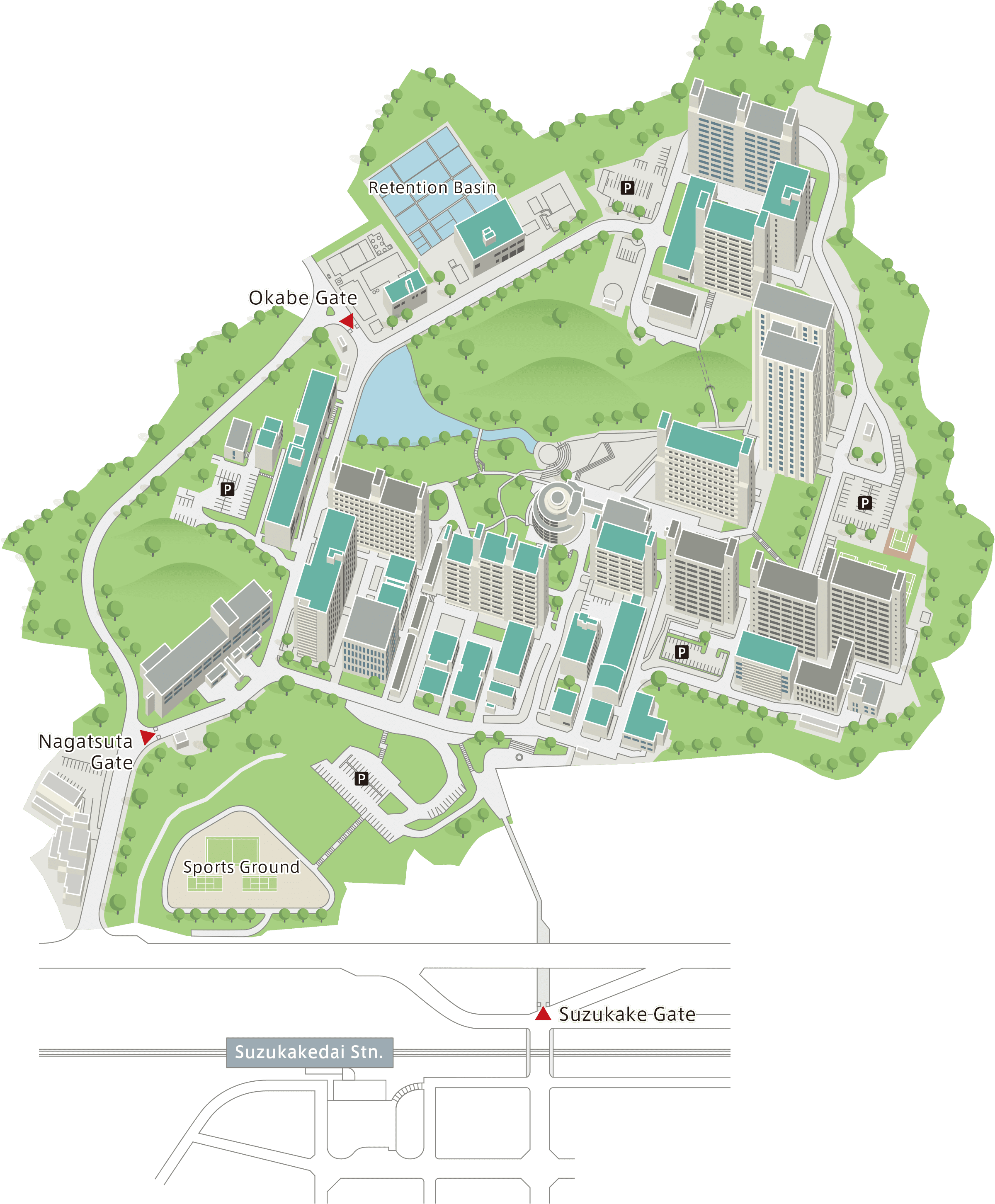 Suzukakedai Campus Map