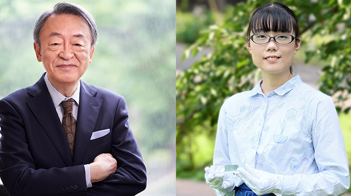 Akira Ikegami, Institute Professor (left), Yoshimi TAKUWA, Lecturer (right)