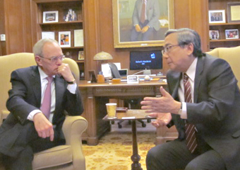 President Mishima made a courtesy visit to MIT