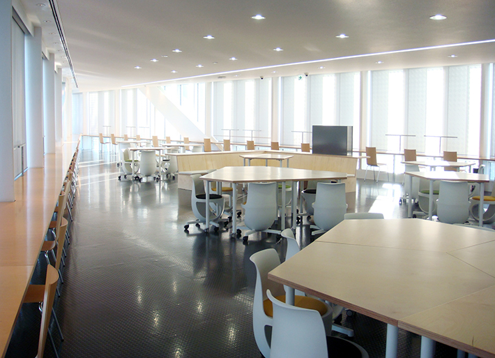 Group study area on the 2nd floor