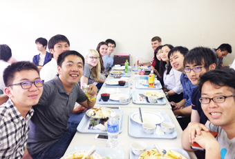 Lunch in the cafeteria