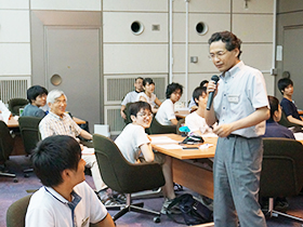 Plenty of laughter during the lecture