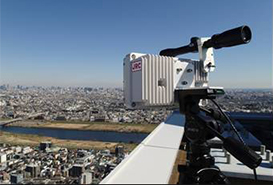 Photographs of the 40 GHz wireless system using DDD