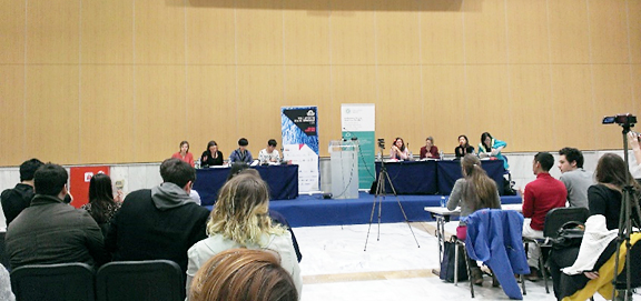 Panel of 8 judges and 50 audience members listening to the semi-final (photo courtesy of Daisuke Ujiie)
