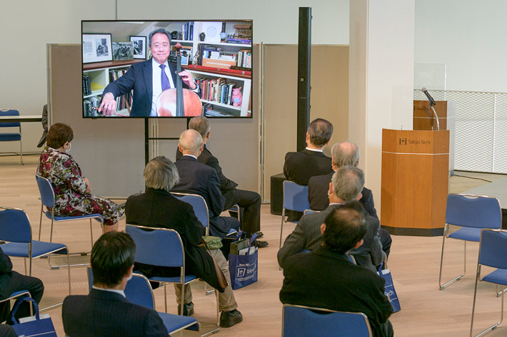 Surprise video message and performance by cellist Yo-yo Ma