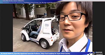 Assoc. Prof. Kazuki Maruta, Tokyo Tech Academy for SSS, speaking about Smart Mobility field