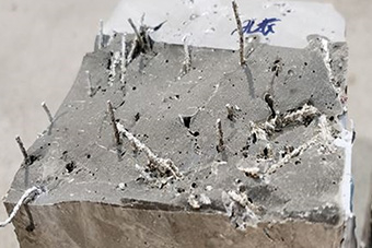 Prototype of fusible metal fiber-reinforced concrete