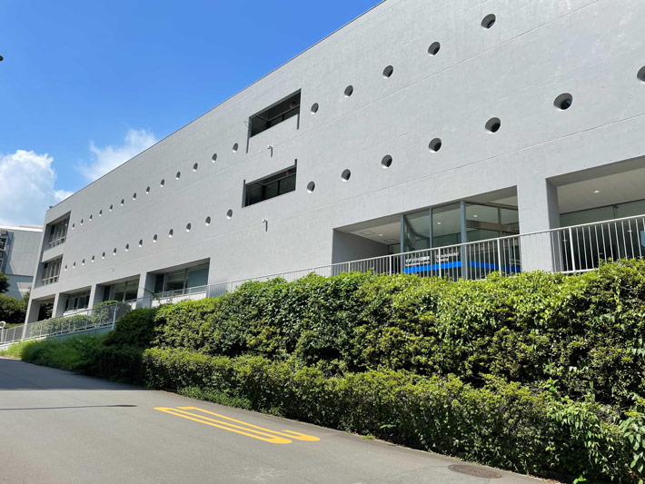 Renovated Suzukakedai Library, still with its unique round windows