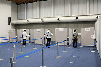 Pre-vaccination screening area