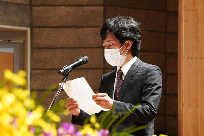 Speech by valedictorian Asato Tamura