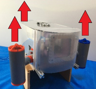 Fig. 4 Vertical thruster positioning