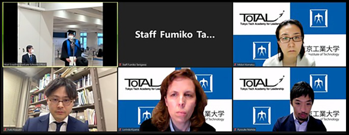 Faculty members from various programs participating via Zoom