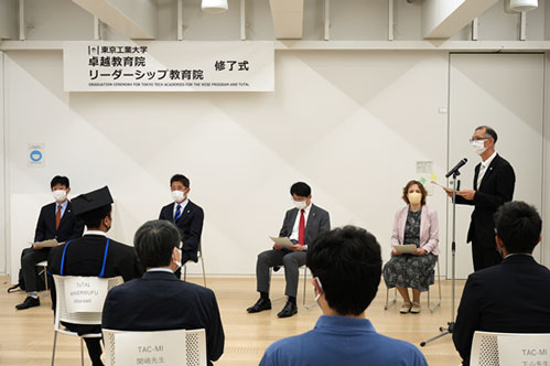 Participants at in-person graduation ceremony