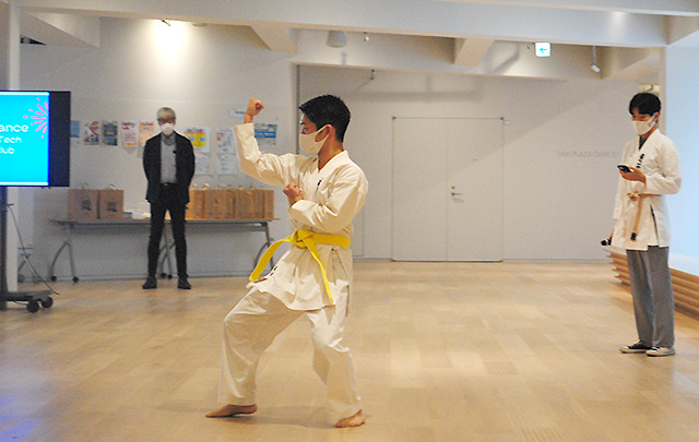 Karate Club’s Wakida demonstrating form