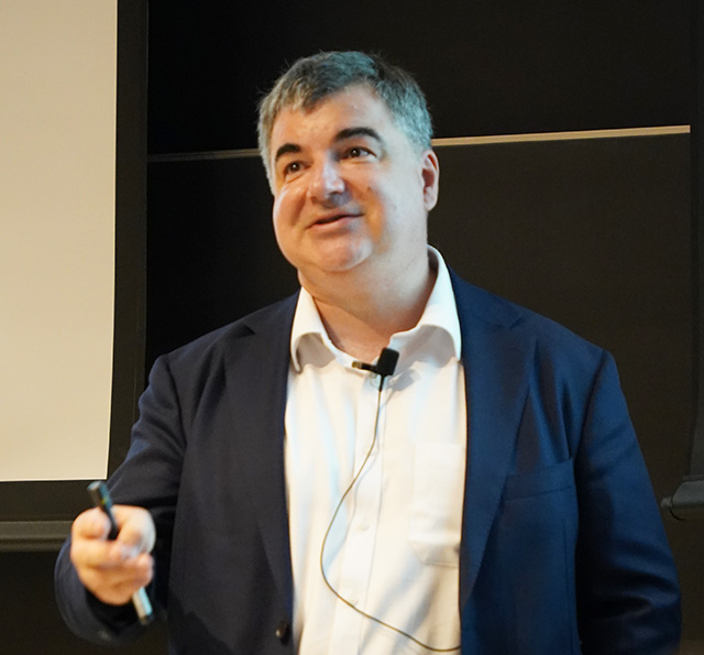Dr. Konstantin Novoselov during the lecture