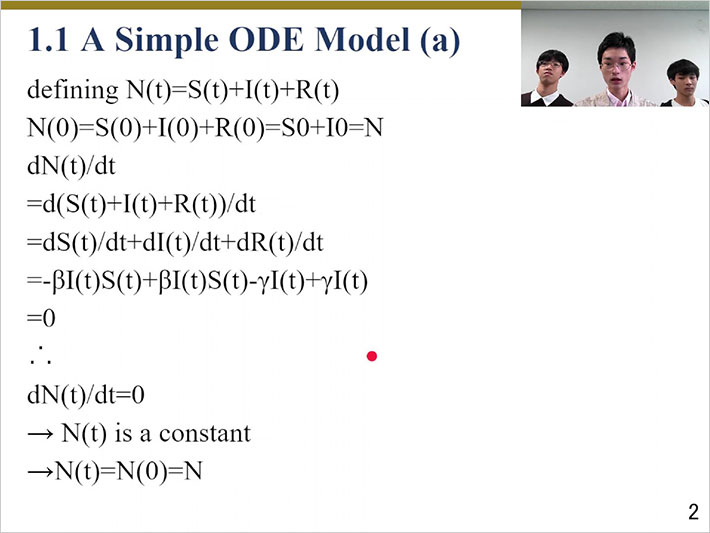 Team presentation their mathematical model consideration