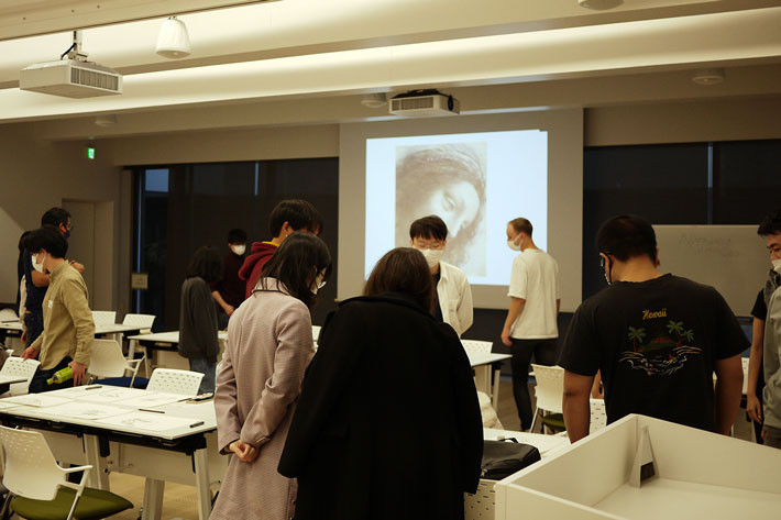 Participants viewing each other's creations