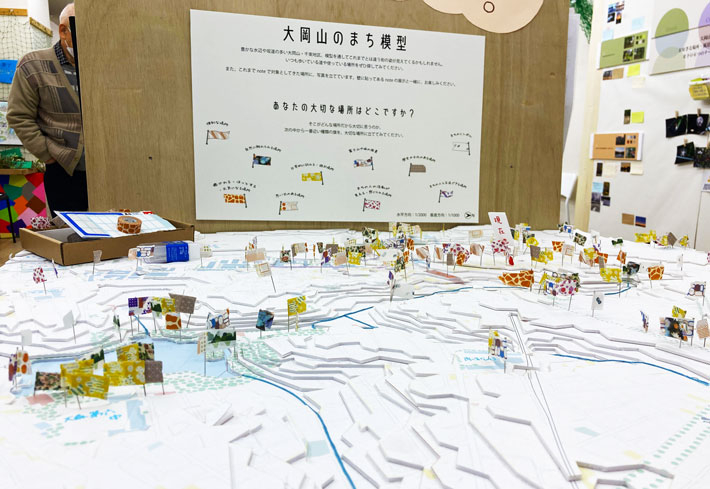 Model showing characteristic topography of Ookayama