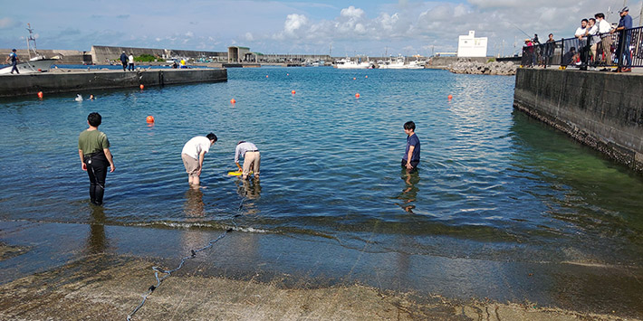 Participants at Ginowan Fishing Port