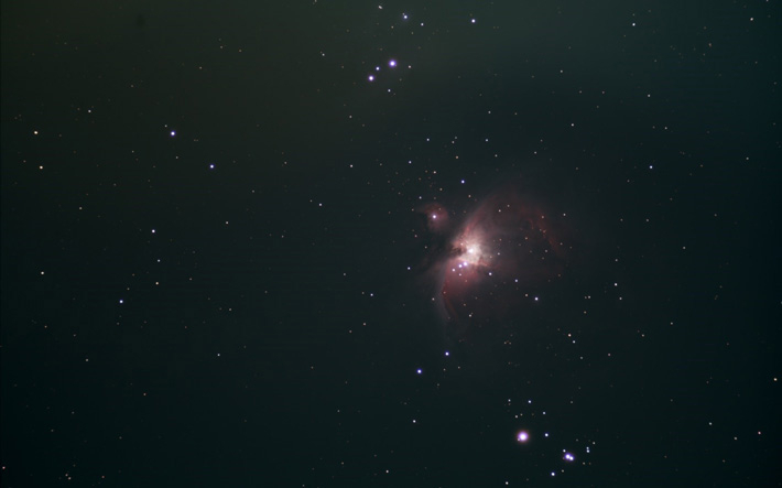 Orion Nebula projected on screen
