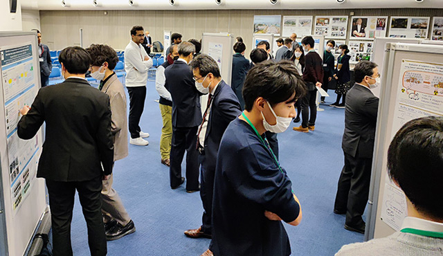 Student poster presentations after workshop