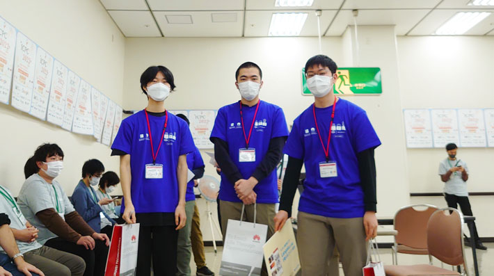 Team tonosama (from left) - Yamagata, Kinoshita, Kaneshita