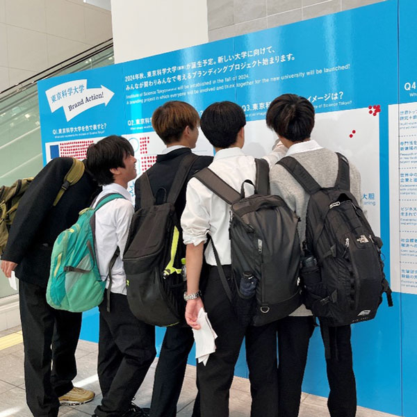 Participants examining voting board and casting their votes