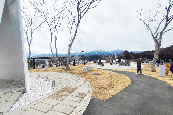 First stop on study tour: Kesennuma Reconstruction Memorial Park