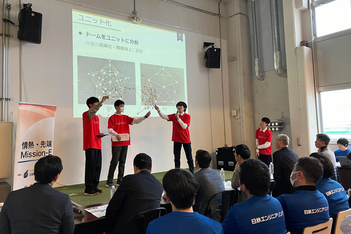 Team Kobayashi members presenting