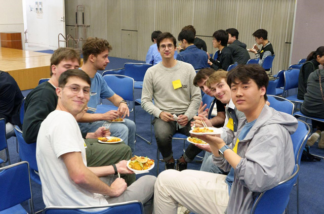 Participants enjoying food