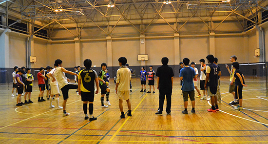 Enjoying sepak takraw