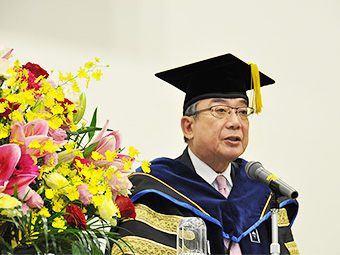 President Yoshinao Mishima's congratulatory address