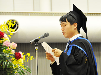 Speech by valedictorian Ho Chen-Wei