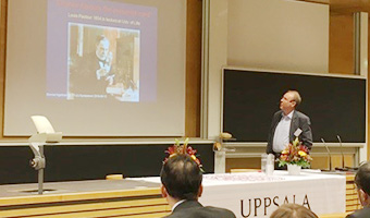 Professor Ingelman delivering presentation