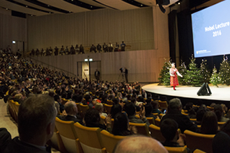 Inside Aula Medica hall