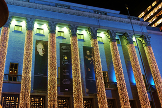 Stockholm Concert Hall illuminated