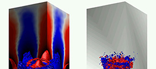 Thermoacoustic instability: Direct numerical simulations in turbulent swirling premixed flames